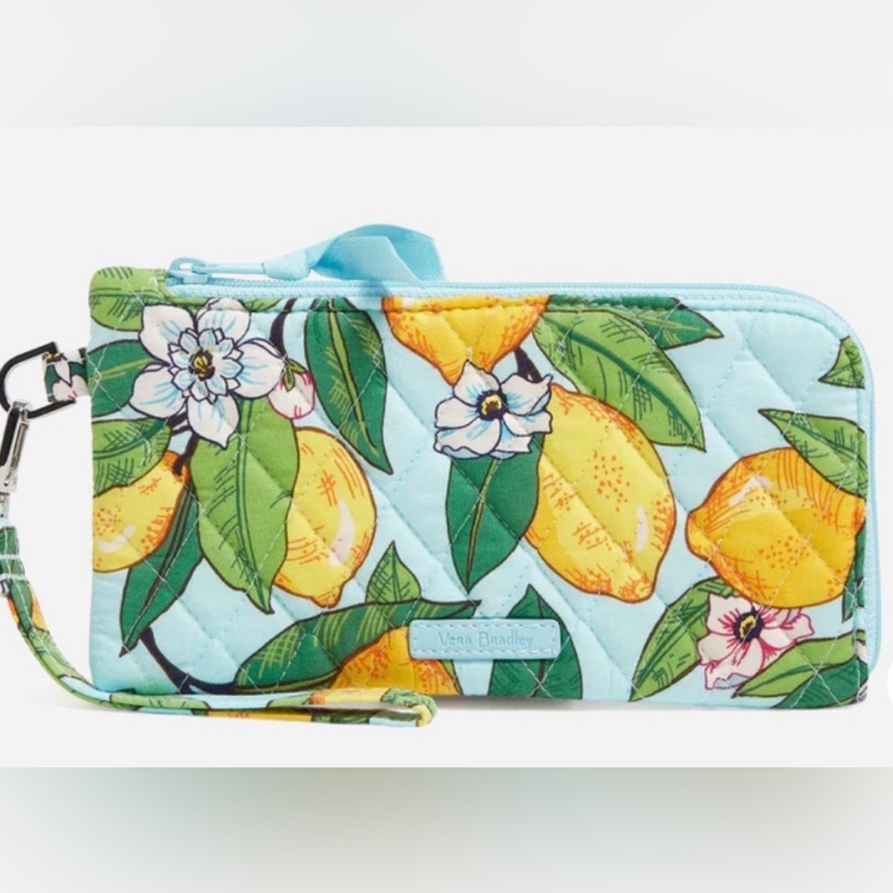 Vera Bradley Lemon Grove RFID Tech Wristlet - Picture 2 of 7